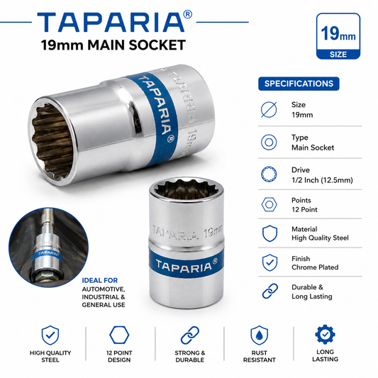 Taparia 19mm Impact Socket – 1/2 Inch Drive