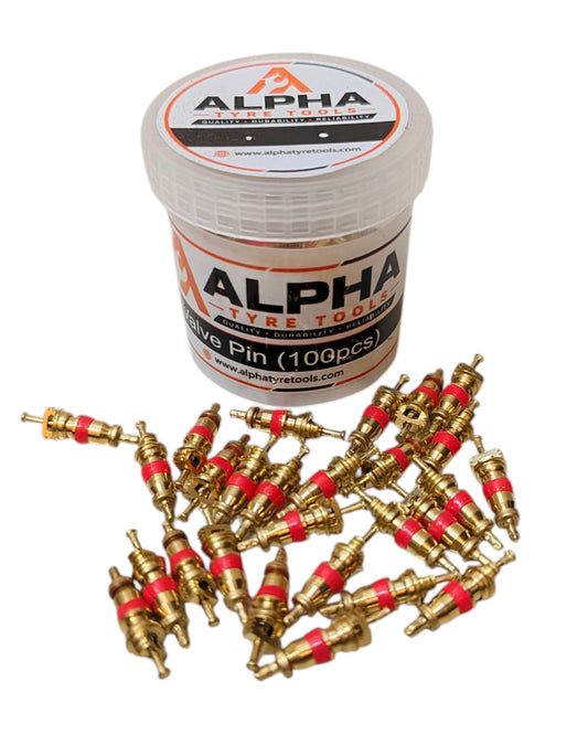 Alpha Brass Tyre Valve Pin Pack of 100 – Universal Fit All Tyres | Alpha Tyre Tools