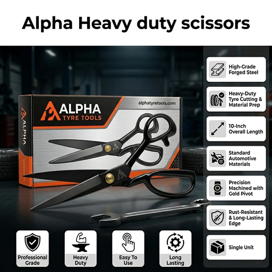Heavy Duty Scissor – Rubber & Tyre Retreading Cutting Tool | Alpha Tyre Tools