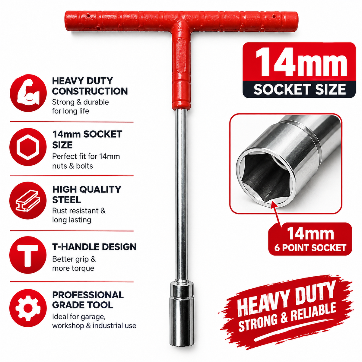 T-Handle with 14mm Socket – Alpha Tyre Tools