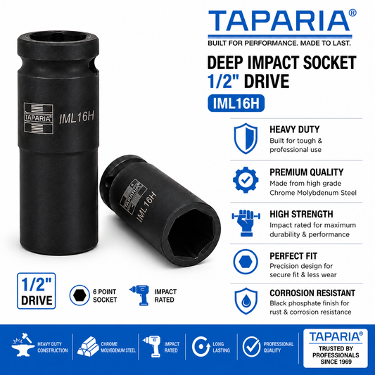 Taparia IML 16H 16mm Impact Socket – Alpha Tyre Tools