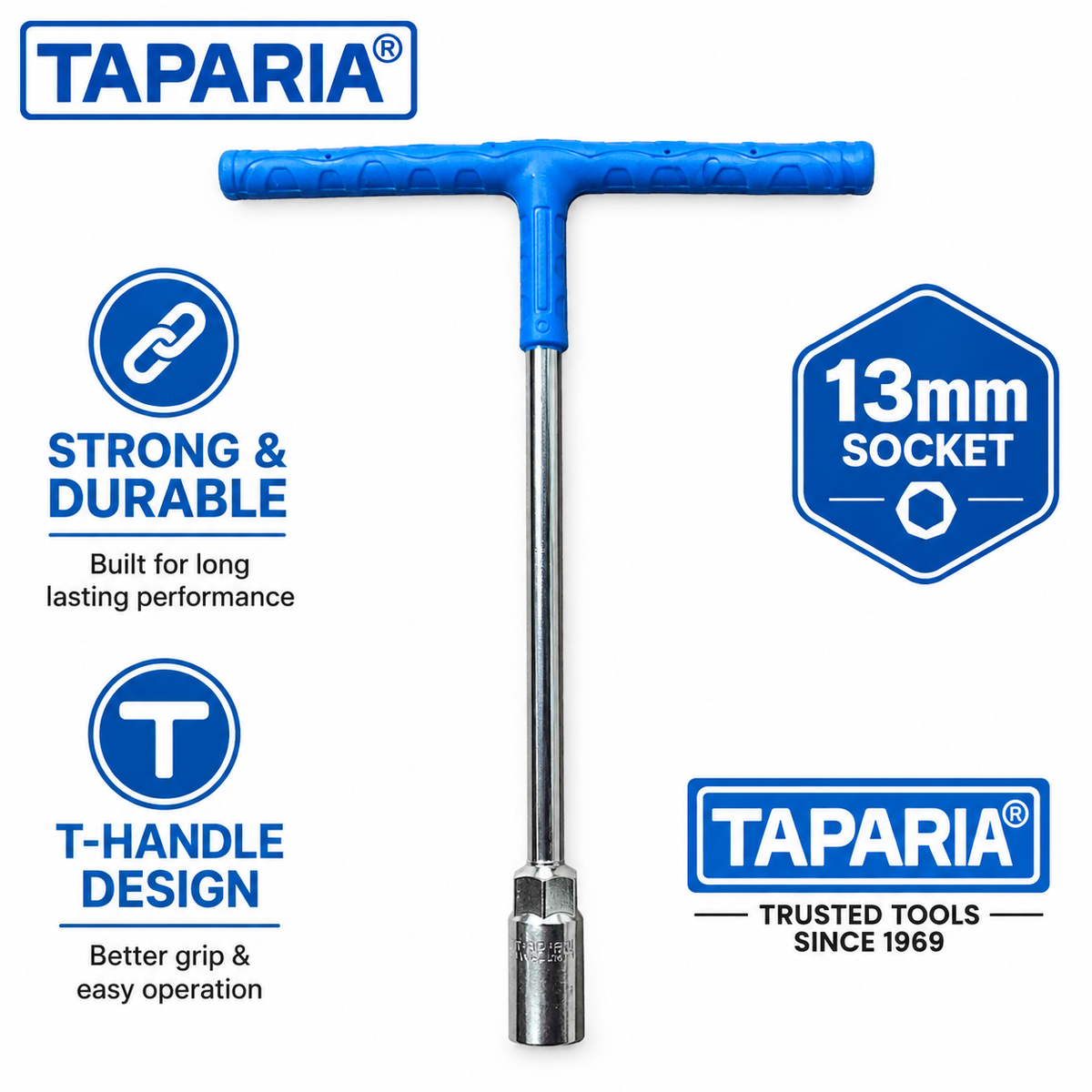 Taparia T-Handle with 13mm Socket – Alpha Tyre Tools