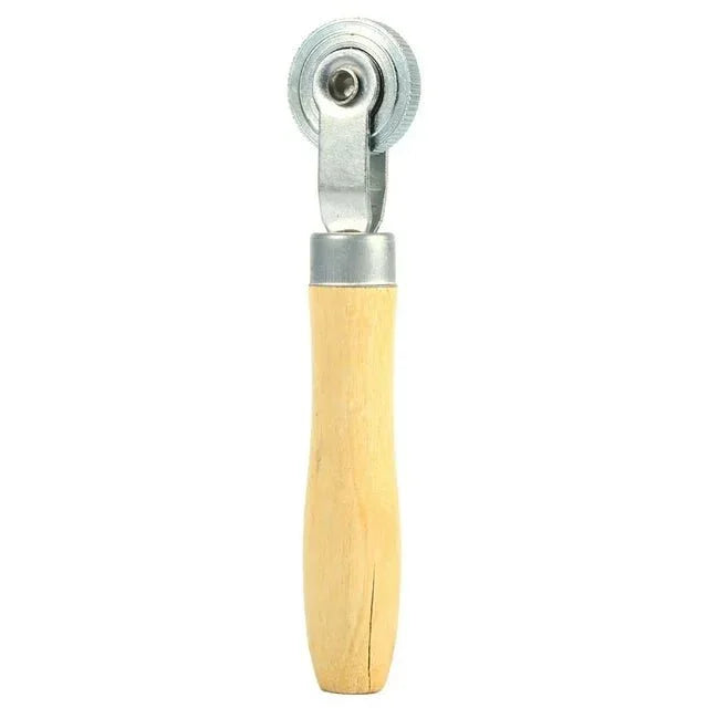 Tyre Patch Stitcher Roller Tool – Wooden Handle - Tyre Remolding 